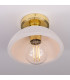 Kauri Ceiling Light Matte White Striped Polished Brass-3
