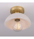 Kauri Ceiling Light Matte White Striped Satin Brass-3