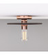 Bog Oak Ceiling Light Black Clay Polished Copper-2