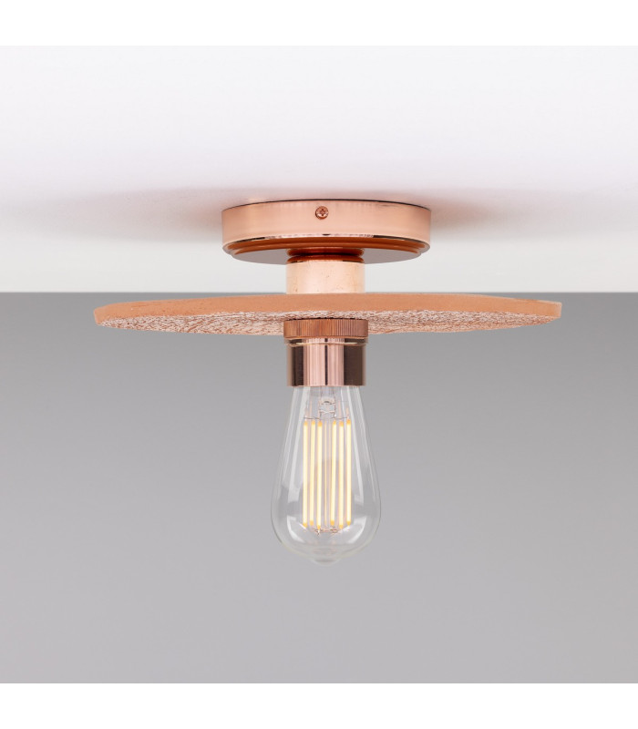Bog Oak Ceiling Light Red Iron Polished Copper-1