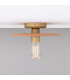 Bog Oak Ceiling Light Red Iron Satin Brass-2
