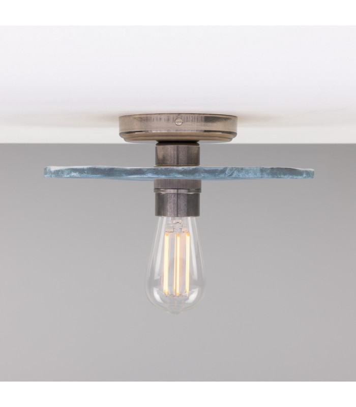 Bog Oak Ceiling Light Blue Earth Antique Silver-2