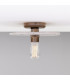 Bog Oak Ceiling Light Marbled Antique Brass-1