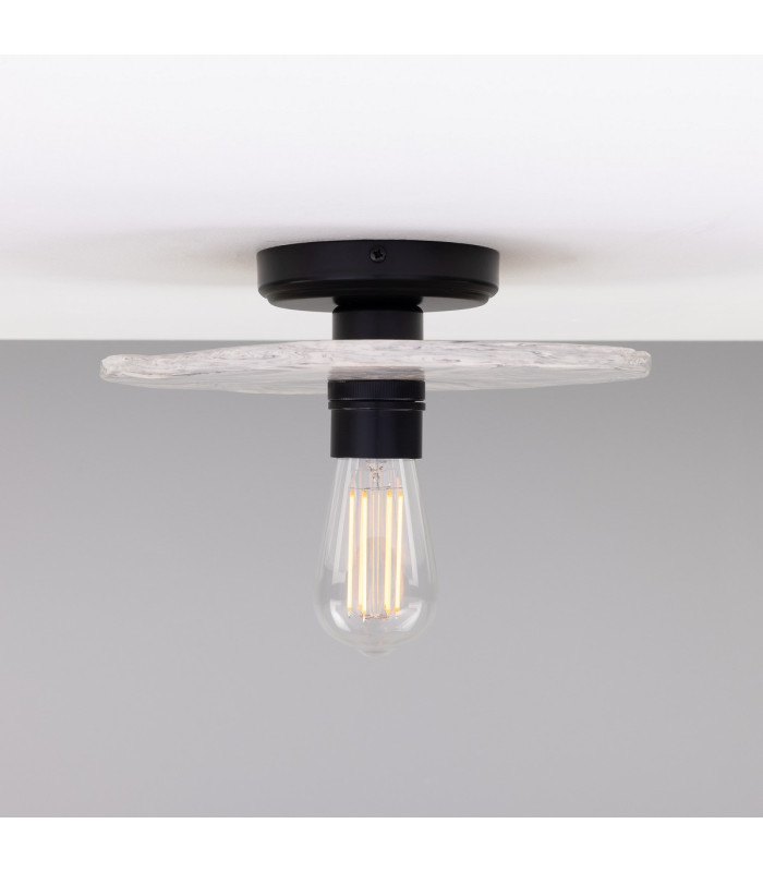 Bog Oak Ceiling Light Marbled Matte Black-1