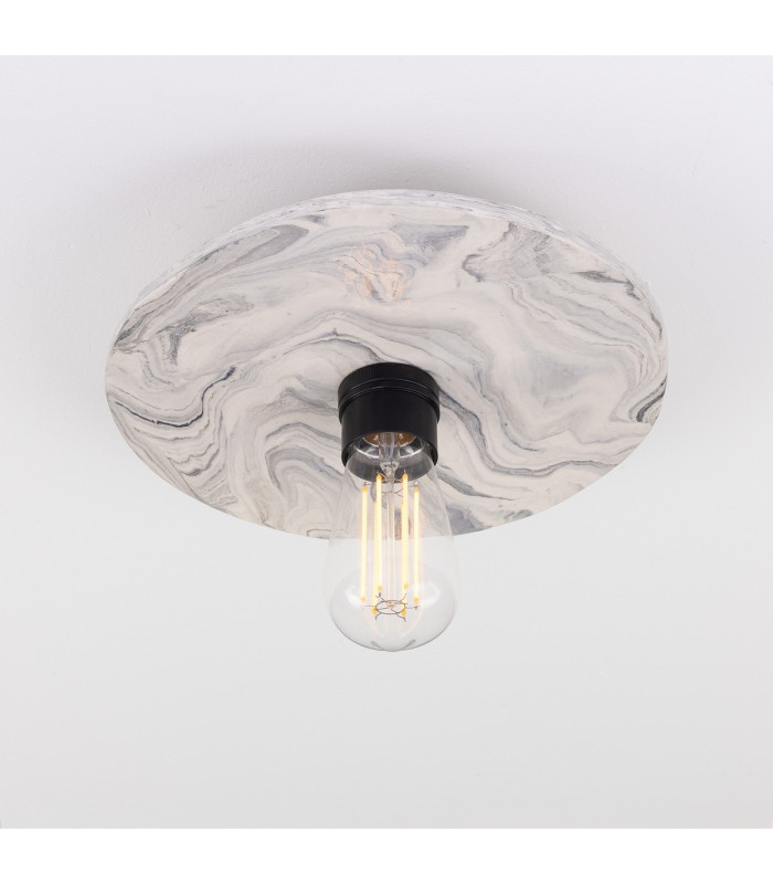 Bog Oak Ceiling Light Marbled Matte Black-3
