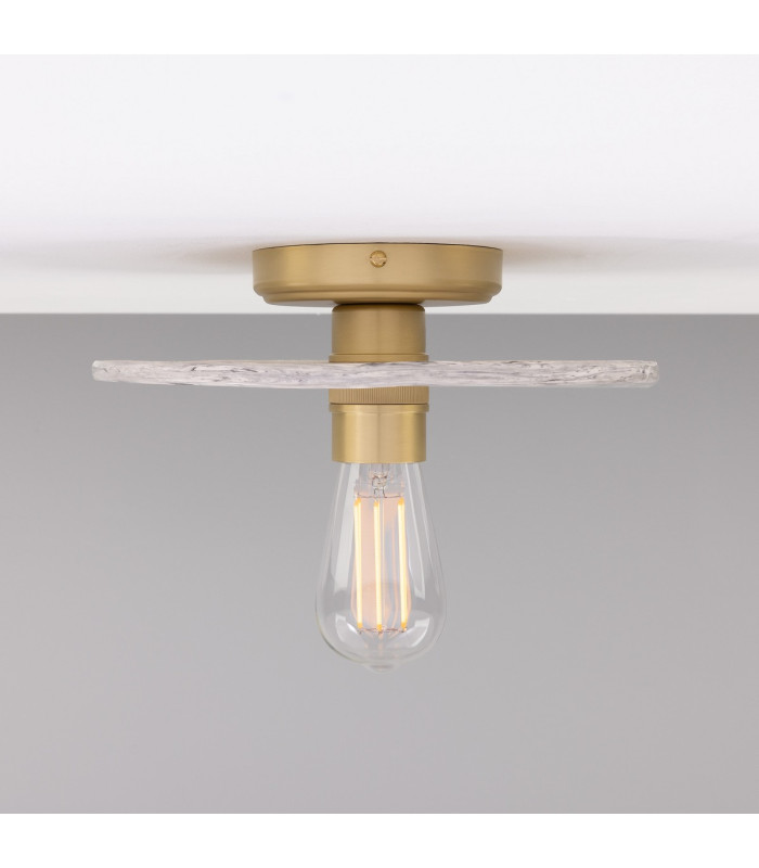 Bog Oak Ceiling Light Marbled Satin Brass-2