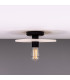 Bog Oak Ceiling Light Matte White Striped Matte Black-1