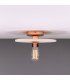 Bog Oak Ceiling Light Matte White Striped Polished Copper-1