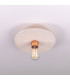 Bog Oak Ceiling Light Matte White Striped Polished Copper-2