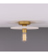 Bog Oak Ceiling Light Matte White Striped Satin Brass-1