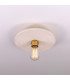 Bog Oak Ceiling Light Matte White Striped Satin Brass-2