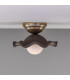 Rivale Ceiling Light Black Clay Antique Brass Opal-2
