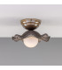 Rivale Ceiling Light Black Clay Antique Brass Opal-3