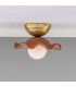Rivale Ceiling Light Red Iron Satin Brass Opal-1