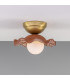 Rivale Ceiling Light Red Iron Satin Brass Opal-3