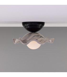 Rivale Ceiling Light Marbled Matt Black Opal-2