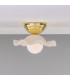 Rivale Ceiling Light Matte White Strap Polished Brass Opal-1