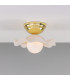 Rivale Ceiling Light Matte White Strap Polished Brass Opal-3