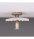 Kapok Ceiling Light Matte White Striped Antique Silver-1