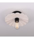 Kapok Ceiling Light Matte White Striped Matte Black-2
