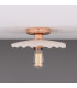 Kapok Ceiling Light Matte White Striped Polished Copper-1