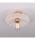 Kapok Ceiling Light Matte White Striped Polished Copper-2