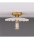 Kapok Ceiling Light Matte White Striped Satin Brass-1