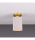 Senna Ceiling Light Matte White Striped Polished Brass-1