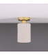 Senna Ceiling Light Matte White Striped Polished Brass-2