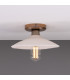 Pyrus Ceiling Light Matte White Striped Antique Brass-1