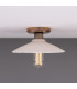 Pyrus Ceiling Light Matte White Striped Antique Brass-2