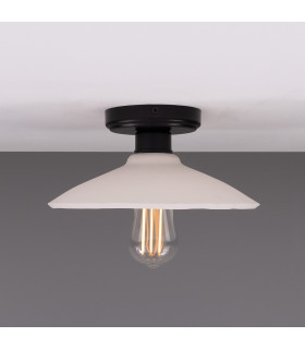 Pyrus Ceiling Light Matte White Striped Matte Black-2