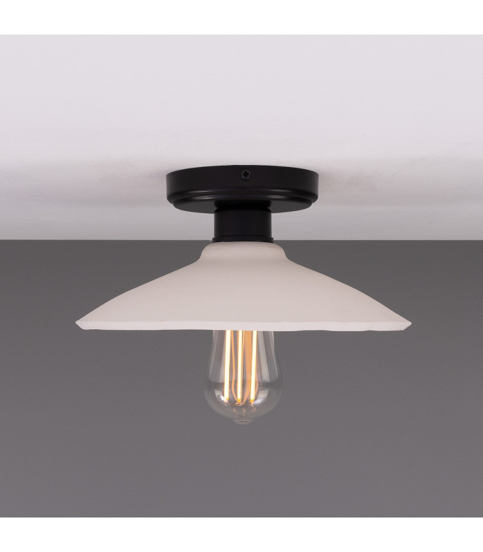 Pyrus Ceiling Light Matte White Striped Matte Black-2