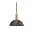 Kauri Dome Pendant Black Clay polished Brass-1