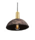 Kauri Dome Pendant Black Clay polished Brass-2