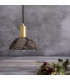 Kauri Dome Pendant Black Clay polished Brass-4