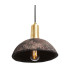 Kauri Dome Pendant Black Clay Satin Brass-2