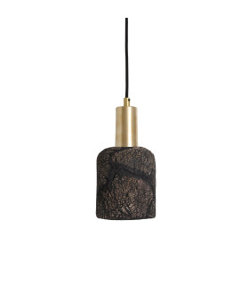 Osier Pendant Black Clay Satin Brass-1