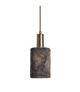 Senna Pendant Black Clay Antique Brass-1