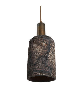 Senna Pendant Black Clay Antique Brass-2