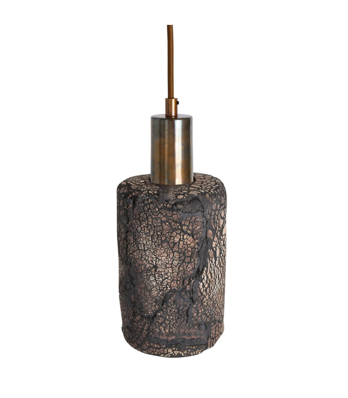 Senna Pendant Black Clay Antique Brass-3
