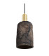 Senna Pendant Black Clay Polished Brass-2