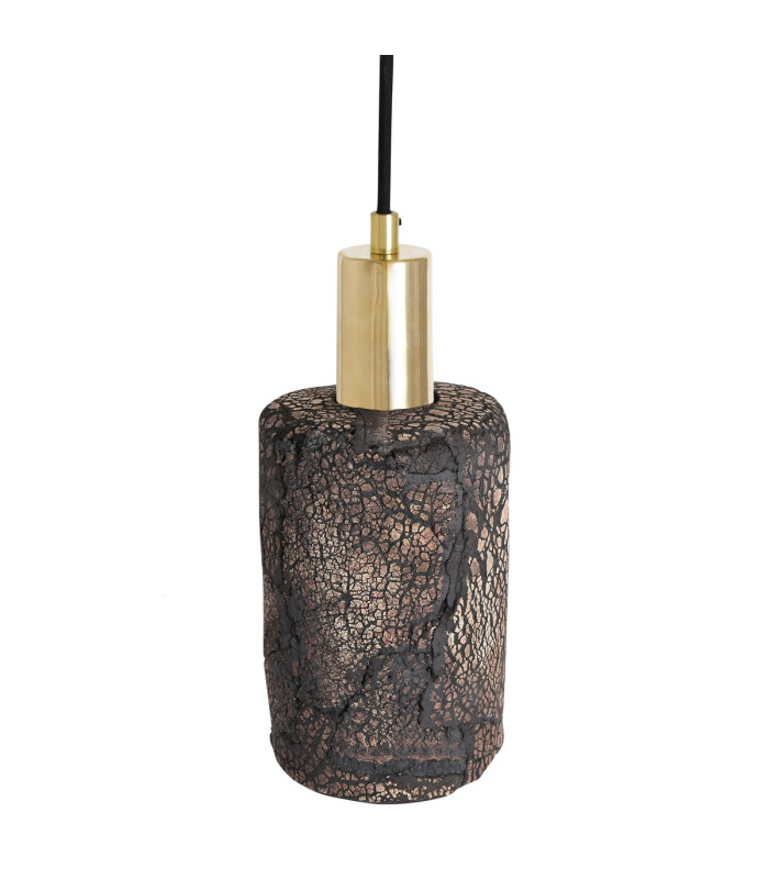 Senna Pendant Black Clay Polished Brass-3