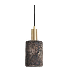 Senna Pendant Black Clay Satin Brass-1