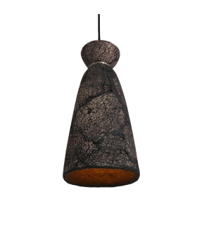 Pando Pendant Black Clay Antique Silver-2
