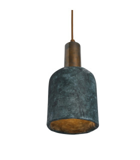 Osier Pendant Blue Earth Antique Brass-2