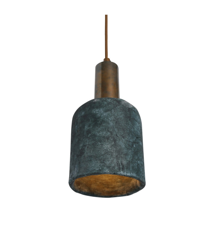 Osier Pendant Blue Earth Antique Brass-2