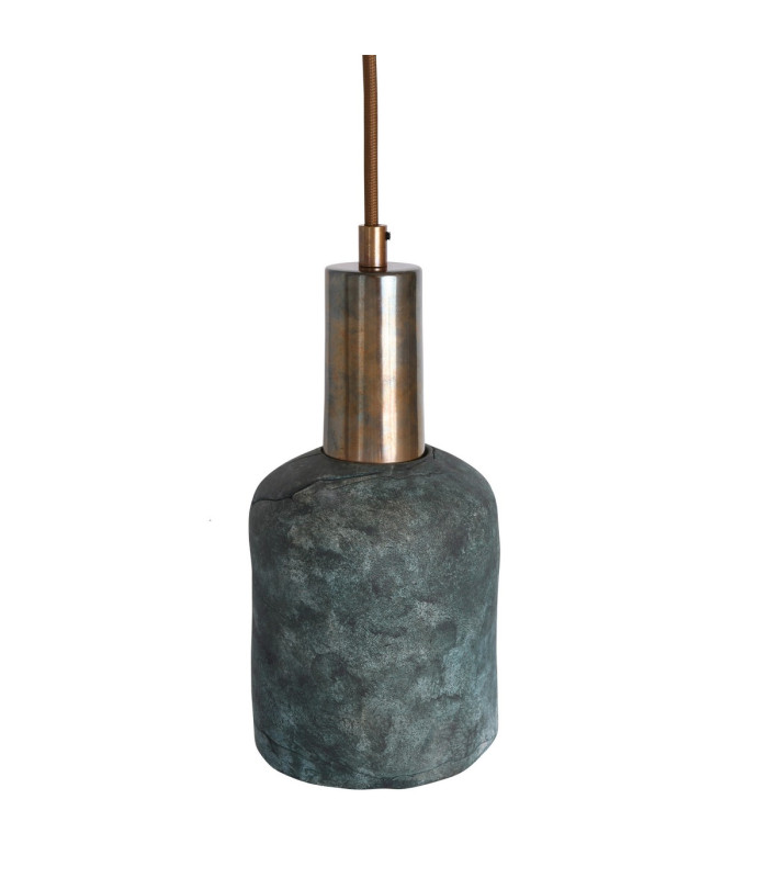 Osier Pendant Blue Earth Antique Brass-3