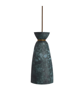 Pando Pendant Blue Earth Antique Brass-1