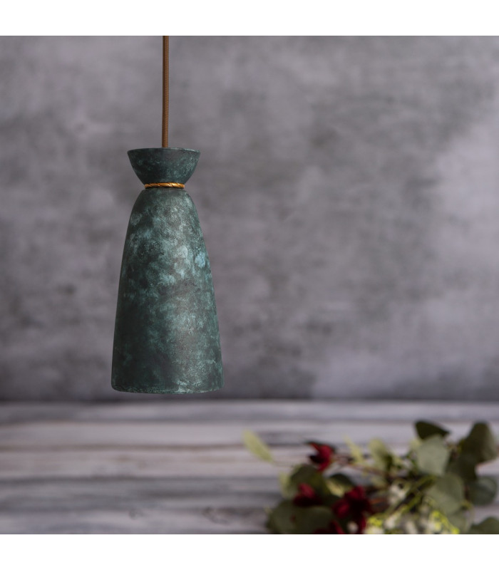 Pando Pendant Blue Earth Antique Brass-4
